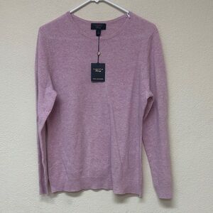 Charter Club NWT lavender Cashmere Crewneck Sweater size L